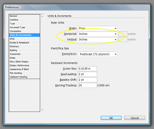 Indesign Preferences